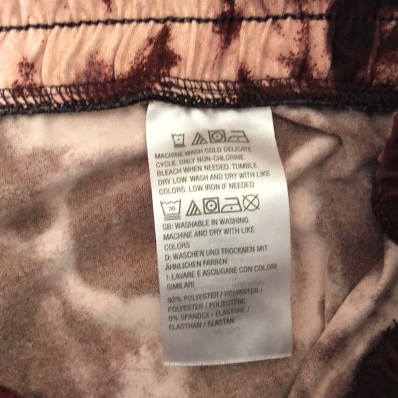 AnyBody Set of 2 Joggers in Medium Petite One in Taupe and One in Maroon Tie Dye - Picture 7 of 10